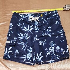 Polo Ralph Lauren Dark Blue Tropical Print Men Shorts